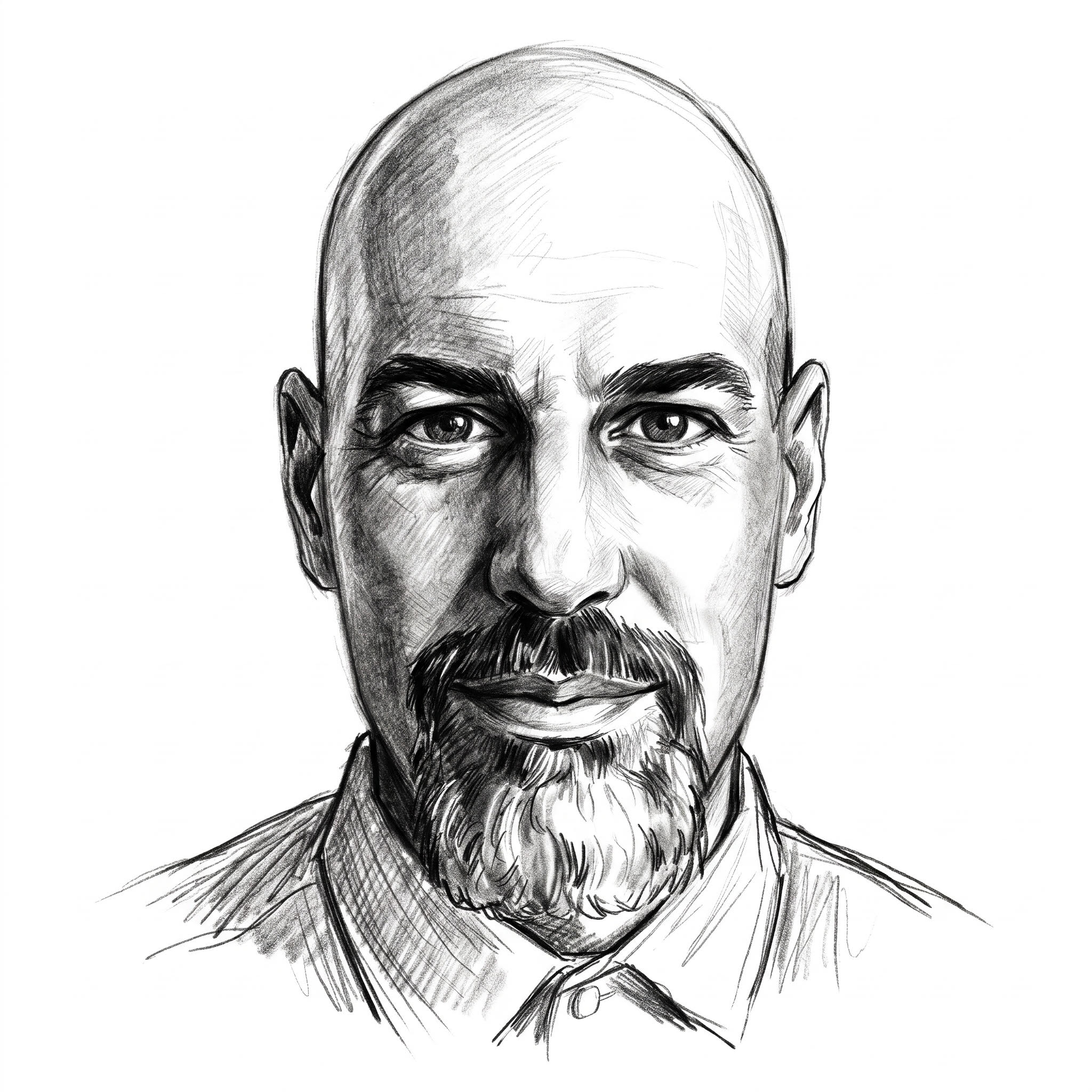 Pencil portrait of Tony Marks